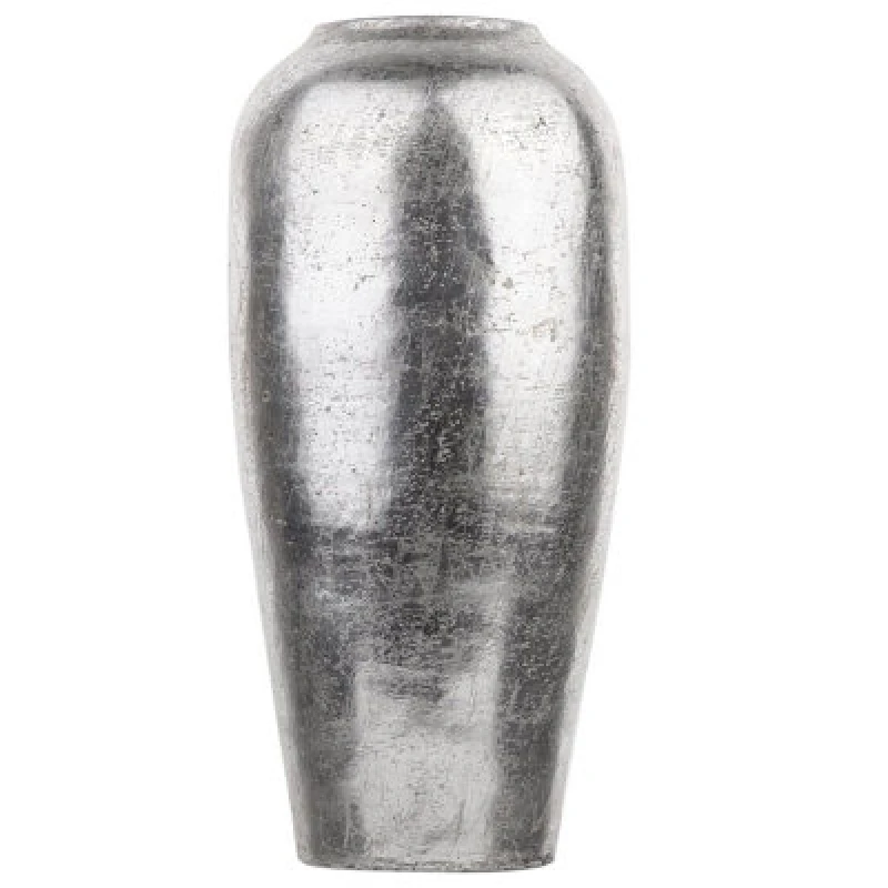 Image of Beliani Decorative Vase Lorca Ceramic 48cm Silver