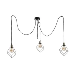 Image of Ruben Cluster Pendant Ceiling Light Gold, 3x E27