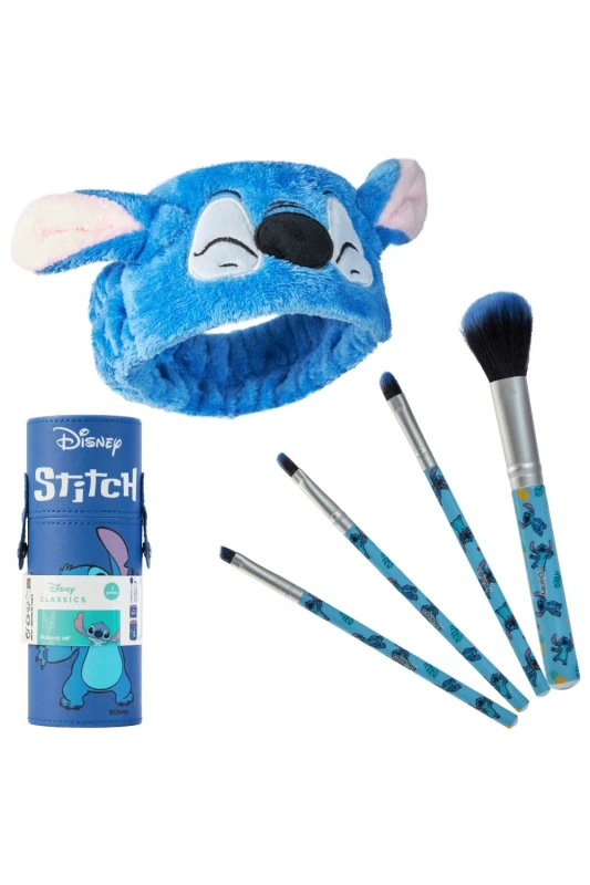 Image of Disney Stitch Makeup Brushes Sets With Storage Pouch Multi female