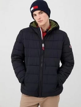Image of Tommy Jeans Essential Padded Hooded Jacket - Black
