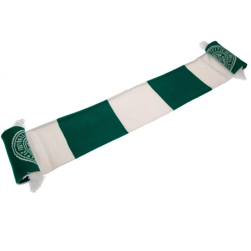 Image of Celtic FC Celtic FC Men Bar Scarf in Green Green One Size Male 5059444109188