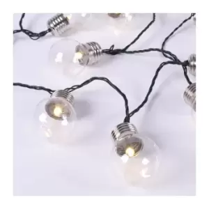 Image of 50 LED Solar Retro Lights - Solar String Lights Outdoor Garden - Solar Fence Lights, Light Bulb, LED Lights, LED Light Bulb(7.5m)