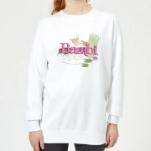 Image of Disney Bambi Kiss Womens Sweatshirt - White - S