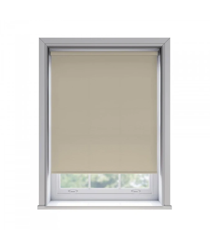 Image of New Edge Blinds No Drill Taupe Thermal Blackout Roller Blind 170cm Drop Size: 125cm Taupe Unisex 125 cm