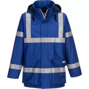 Image of Portwest S785 Bizflame Rain Anti-Static FR Jacket Royal Blue 2XL