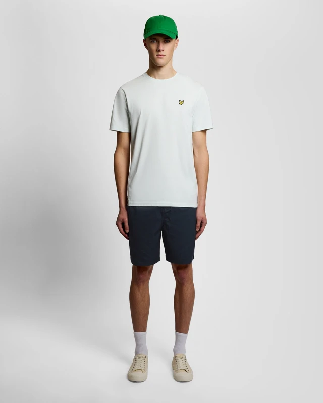Image of Lyle & Scott Mens Cotton-Blend Twill Shorts in Navy
