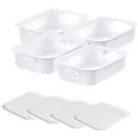Image of SmartStore Storage Basket Plastic White 28 (W) x 37 (D) x 19 (H) cm