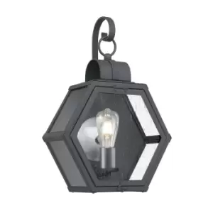 Image of Quoizel Heath Outdoor Wall Lantern Mottled Black, IP44