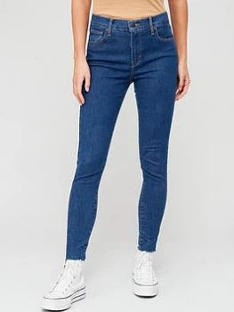 Image of Levis 720 Hi-Rise Super Skinny Jean - Dark Blue Size 29, Inside Leg 32, Women