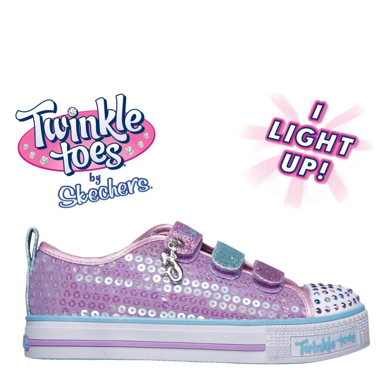 Image of Skechers Twinkle Toes Mermaid Magic Infants Trainers - Purple Purple C11.5