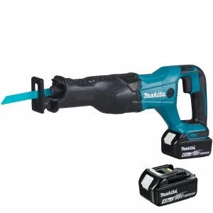Image of Makita DJR186 18v Cordless LXT Reciprocating Saw 2 x 4ah Li ion Charger Case