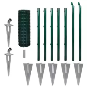 Image of Vidaxl Euro Fence Steel 10X0.8 M Green