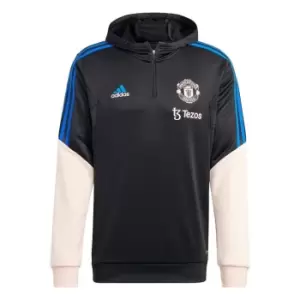Image of adidas Manchester United Condivo 22 Hooded Track Top Mens - Black / Icey Pink