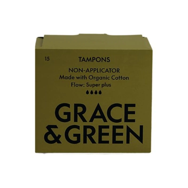 Image of Grace and Green Non Applicator Tampons Super+ (15 Pack) GG_OTSP_003