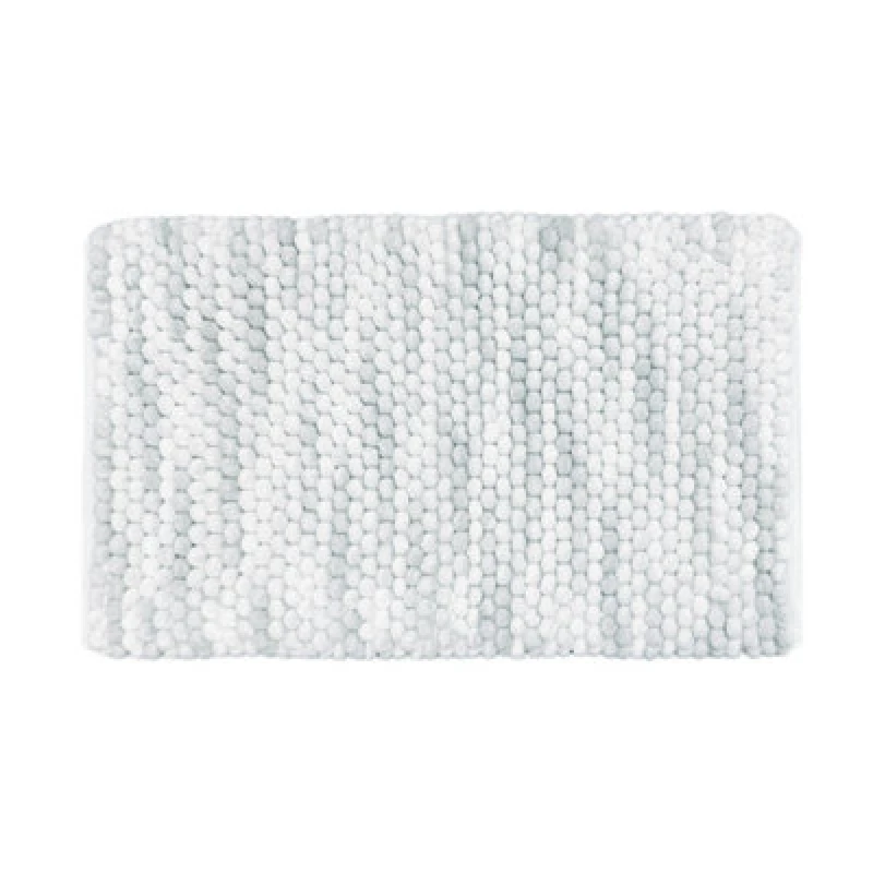 Image of Allure Bath Fashions Marl Chunky Bobble Bath Mat Non Slip - Light Grey