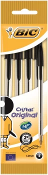 Image of Bic Black Cristal Medium Ballpoint Pen Pack of 40 8308591