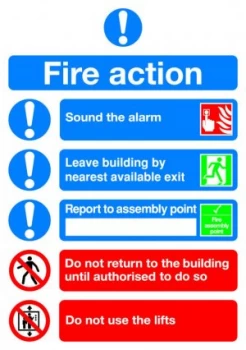 Image of Signslab A5 Fire Action Symbolised