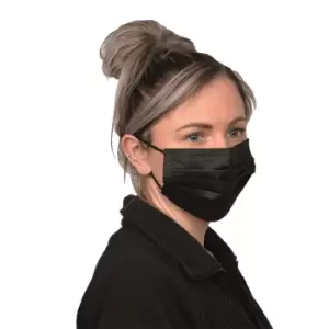 Image of Disposable Face Masks (Black, Pack of 50)