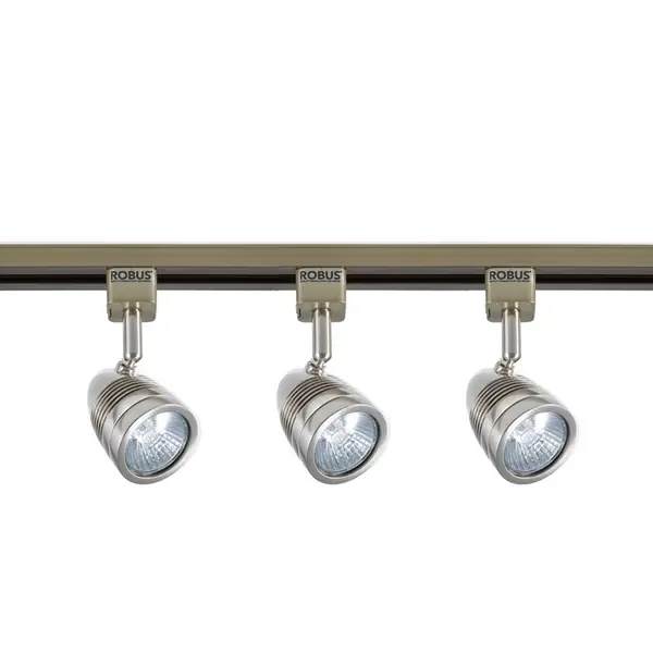 Image of Robus Robus Acorn LED 1 Circuit Track Light Kit - Satin Chrome - 3 Lights