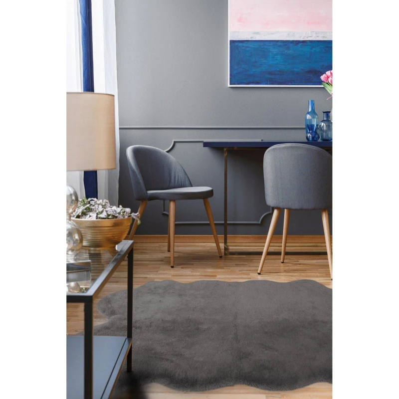 Image of Homemaker Luxury Fur Rug Grey unisex 105x140cm