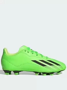 Image of adidas Junior X Speedform.4 Firm Ground Football Boots - Green, Size 5.5