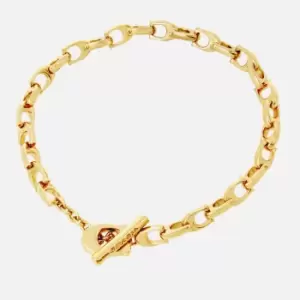 Image of Coach Signature Link Gold-Plated Bracelet