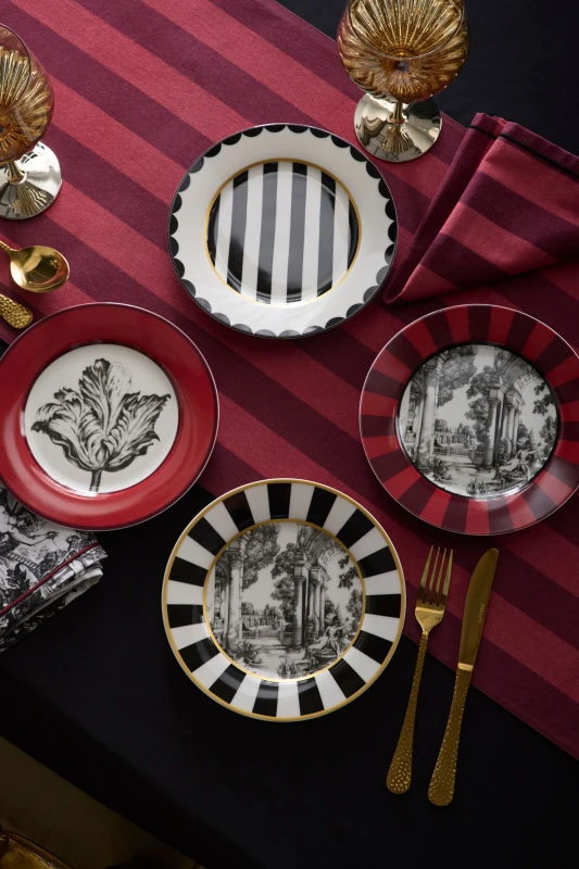 Image of Laurence Llewelyn-Bowen Laurence Llewelyn-Bowen 'Festivo' Porcelain 4 Piece Side Plate Set Multi One Size Unisex 5056734225528