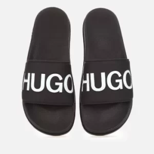 Image of Hugo Boss Match Slides Black/White Size 9 Men