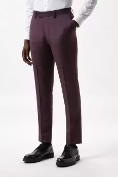Image of Skinny Burgundy Micro Texture Suit Trousers
