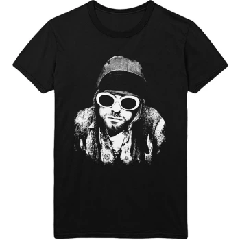 Image of Kurt Cobain - One Colour Unisex Small T-Shirt - Black
