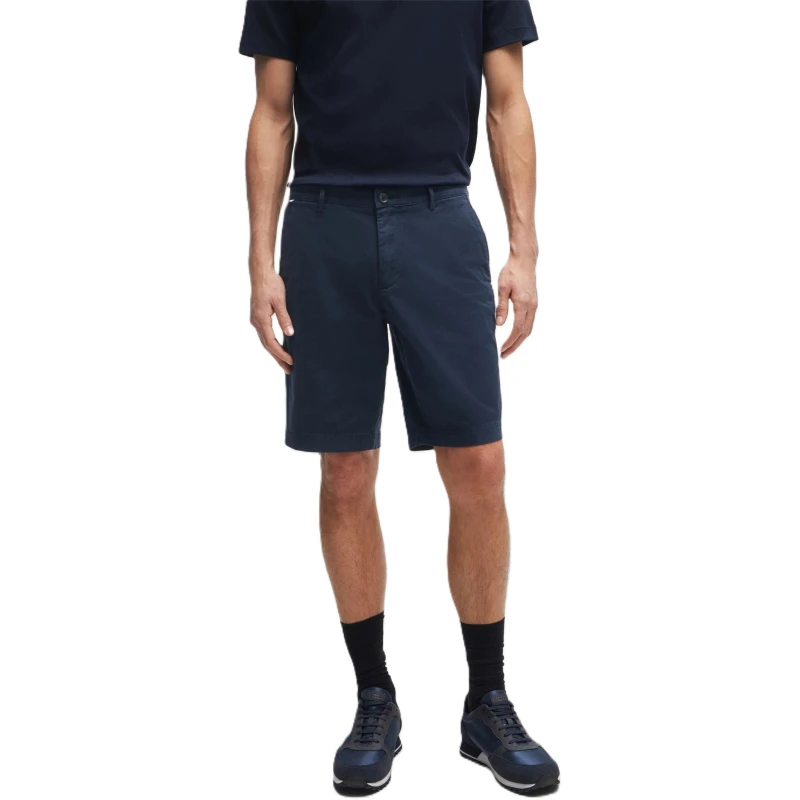 Image of Boss Mens Sliceshort Chino Shorts Dark Blue male 30W R