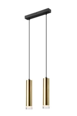 Image of Diego Bar Pendant Ceiling Light Gold, 2x E27