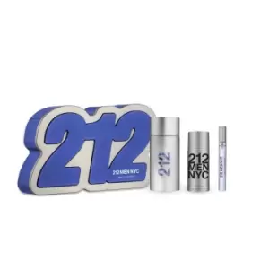 Image of Carolina Herrera 212 Men Gift Set 100ml Eau de Toilette + 150ml Deodorant Spray + 10ml Eau de Toilette