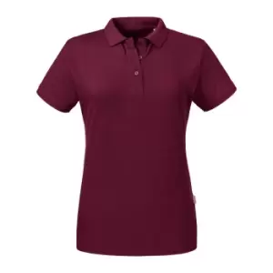 Image of Russell Womens/Ladies Pure Organic Polo (M) (Burgundy)