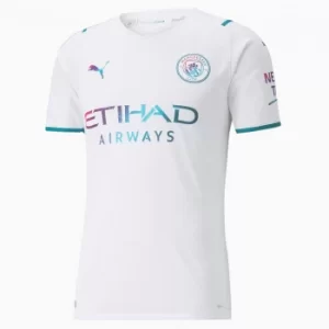 Image of PUMA Man City Away Authentic Mens Jersey, Aquamarine, size Small, Clothing