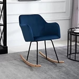 Image of HOMCOM Rocking Chair 800 x 460 x 690 mm Blue