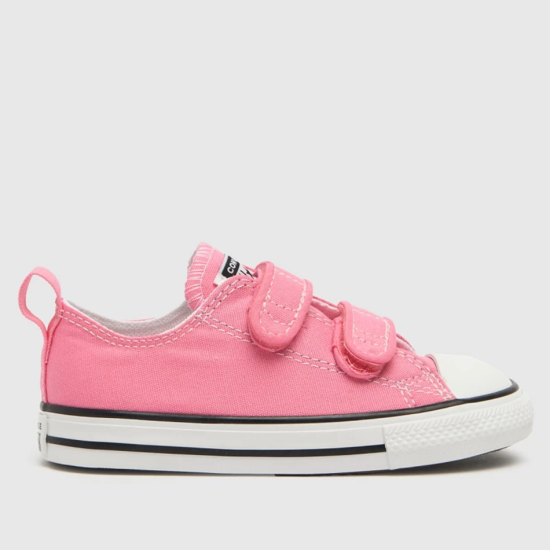 Image of Converse pink all star ox 2v Girls Toddler trainers Pink UK 2 (EU 18)