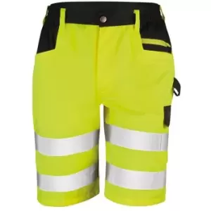 Image of Result Core Mens Reflective Safety Cargo Shorts (XS) (Yellow) - Yellow