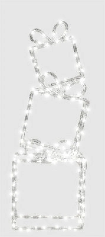 Image of Xmas Haus 3 Pcs Stacking Present 190 Warm White Led