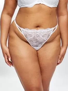 Image of Ann Summers Knickers Sexy Lace Planet String, White, Size 8, Women