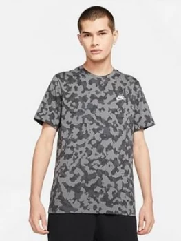 Image of Nike Camo All Over Print T-Shirt - Grey