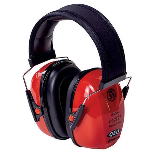 Image of QED Beeswift QED Ear Defenders SNR 33 Red QED506