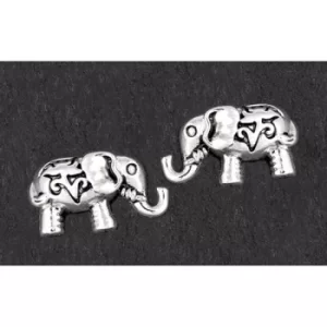 Image of Cute Elephant Silver Plated Stud Earrings