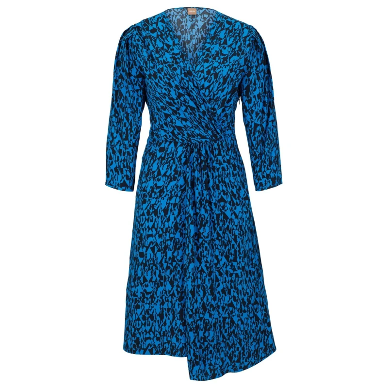 Image of Boss Womens Danottea Dress, Wrap Design, Flared Shape Open Misc female 8 (S)