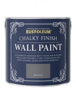 Image of Rust-Oleum Chalky Wall Paint Marine Grey 2.5L