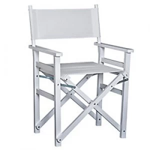 Image of HOMCOM Folding Chair White Beech, Oxford Fabric 833-458WT