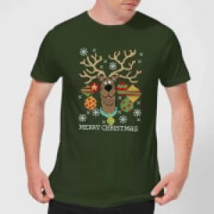 Image of Scooby Doo Mens Christmas T-Shirt - Forest Green - S