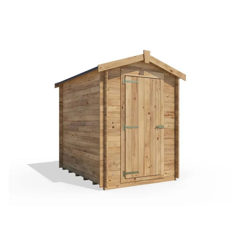 Image of Dunster House Heavy Duty Log Shed 19mm Tongue & Groove Walls, W5' X D7' / W1.5M X D2.0M, Pressure Treated, Taarmo
