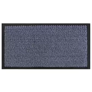Image of JVL - Heavy Duty Barrier Door Floor Mat, 60 x 150 cm, Blue Black