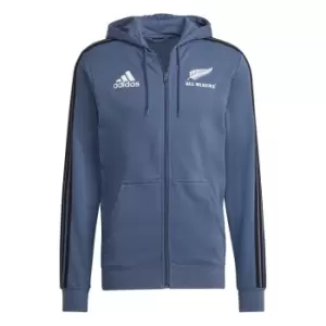 Image of adidas All Blacks 3 Stripes Full Zip Hoodie Mens - Blue
